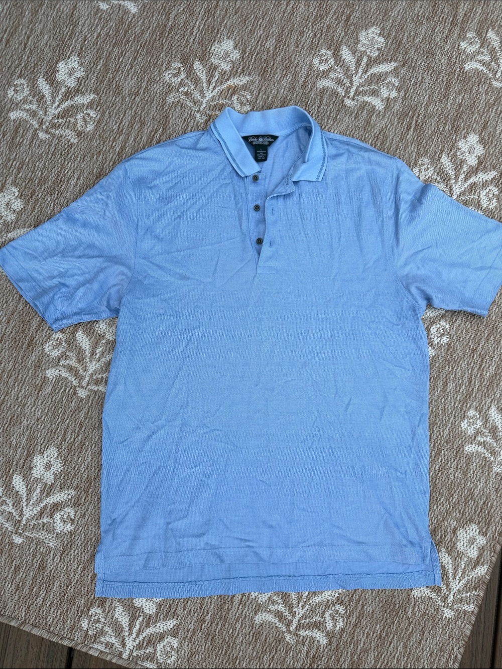 Brooks brothers Men's Light Blue Short-Sleeve Polo